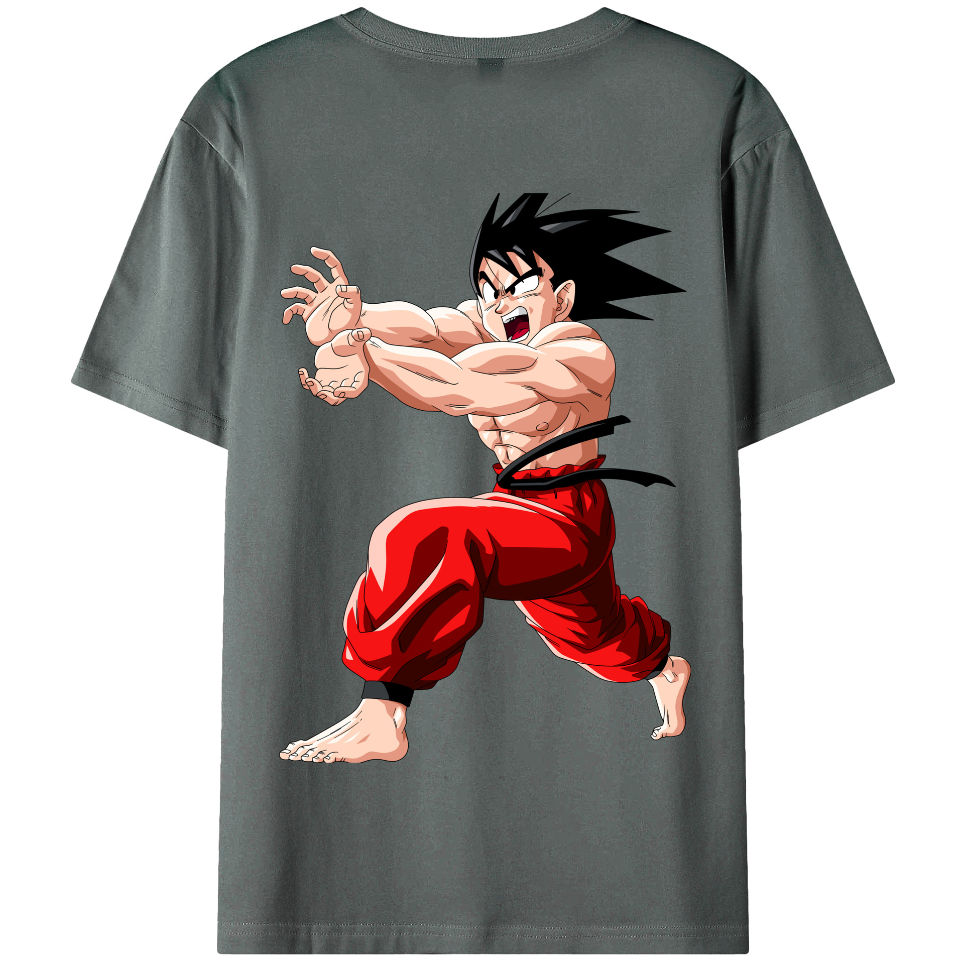 （画像用） ドラゴンボール 孫悟空（そん ごくう）Son Goku カカロット DRAGON BALL Kakarotto 綿100％半袖Tシャツ（背面プリント）